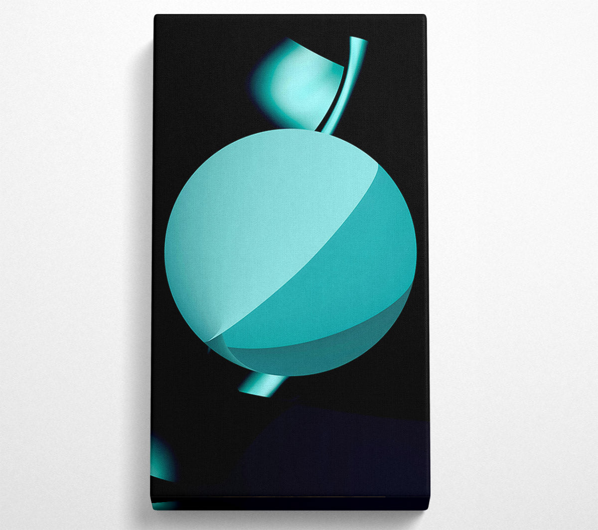 Teal Abstract Sphere Canvas Wall Art