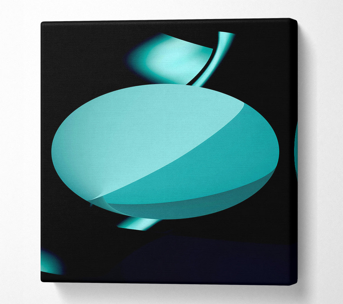 Teal Abstract Sphere Canvas Wall Art