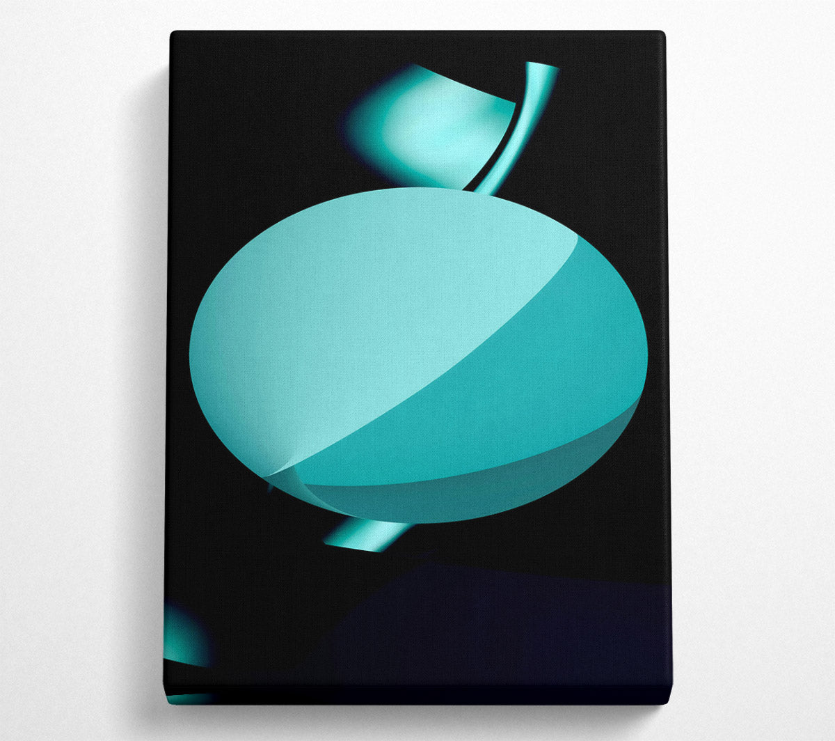 Teal Abstract Sphere Canvas Wall Art