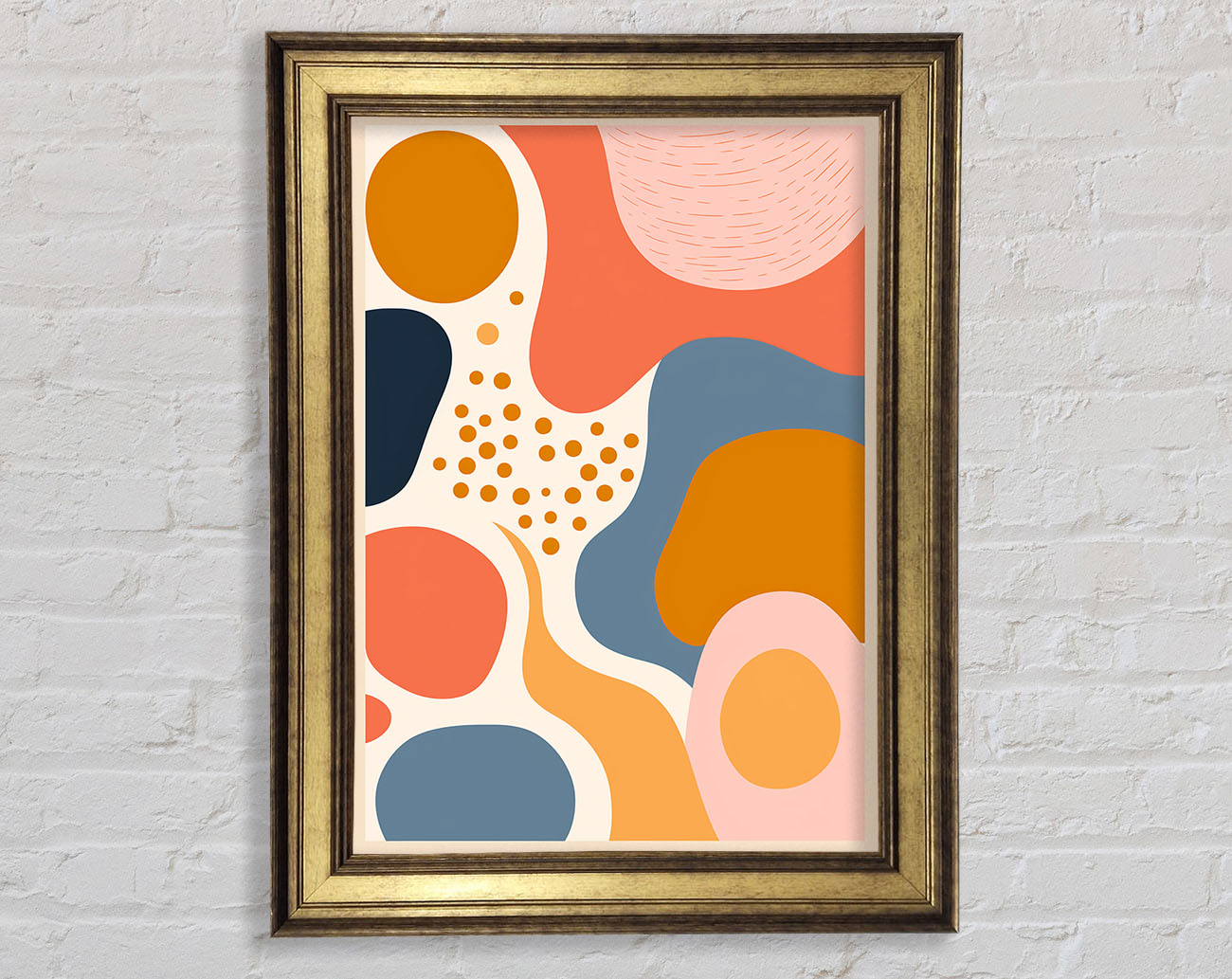 Swirls Of Shapes Primary Framed Print