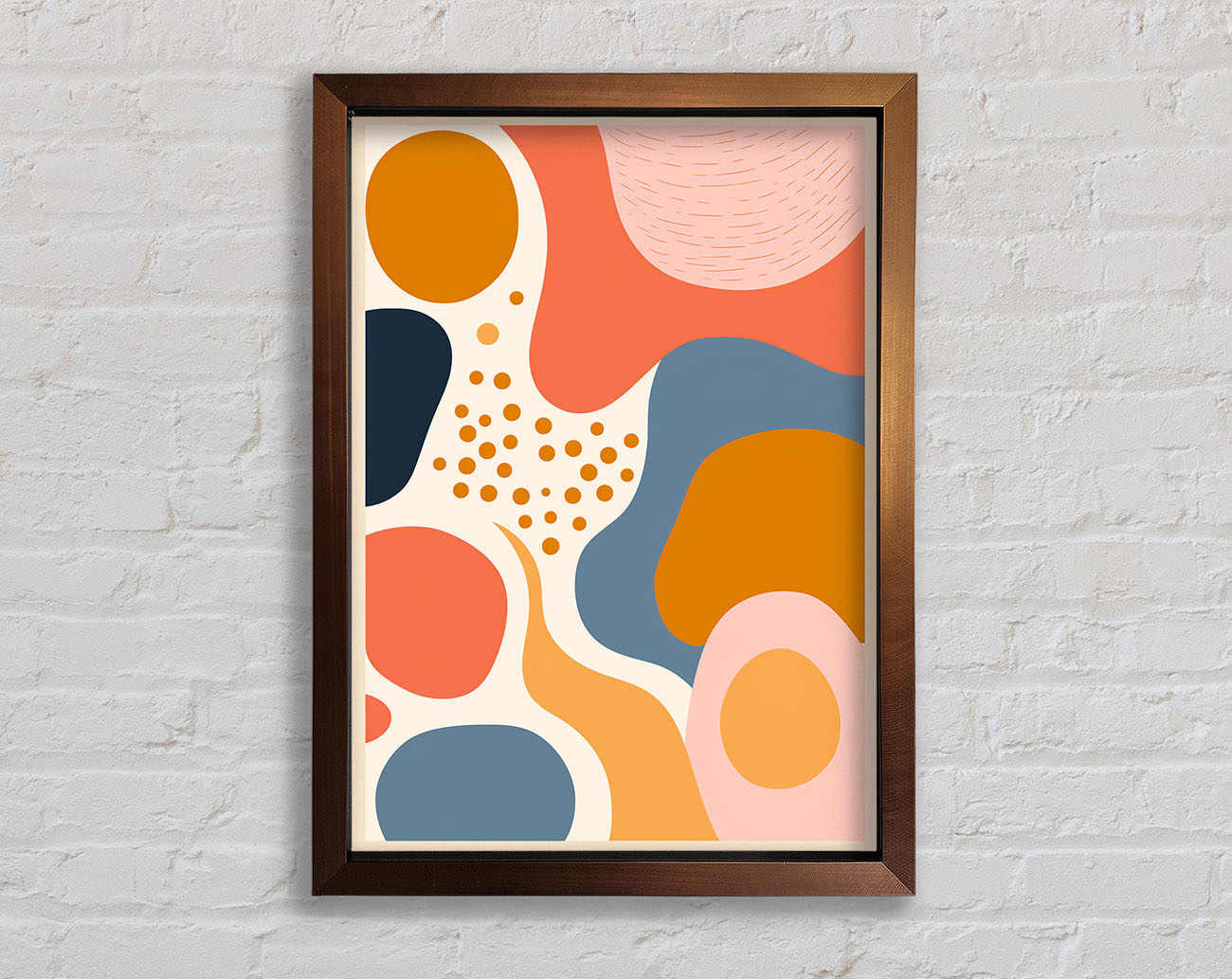 Swirls Of Shapes Primary Framed Print