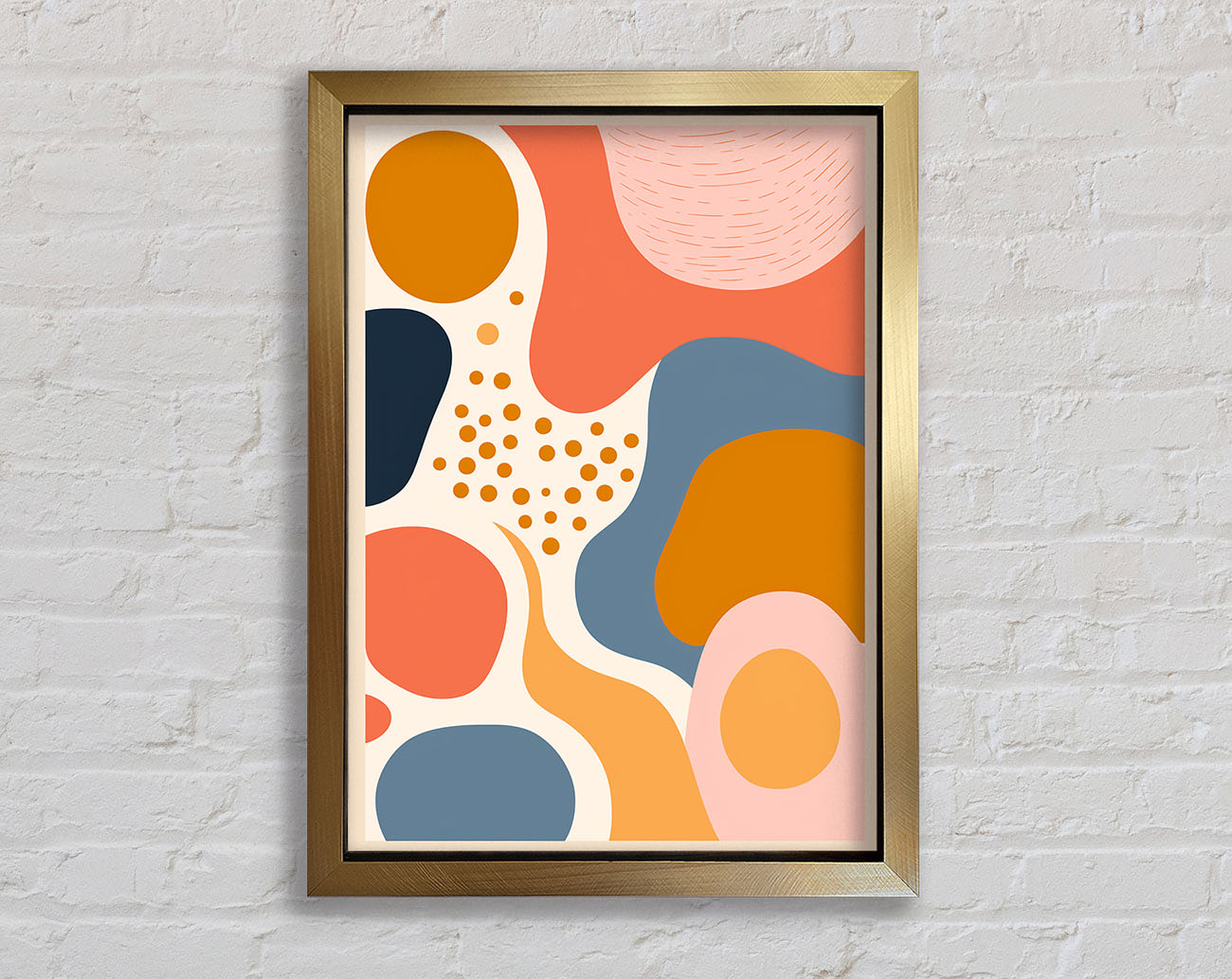 Swirls Of Shapes Primary Framed Print