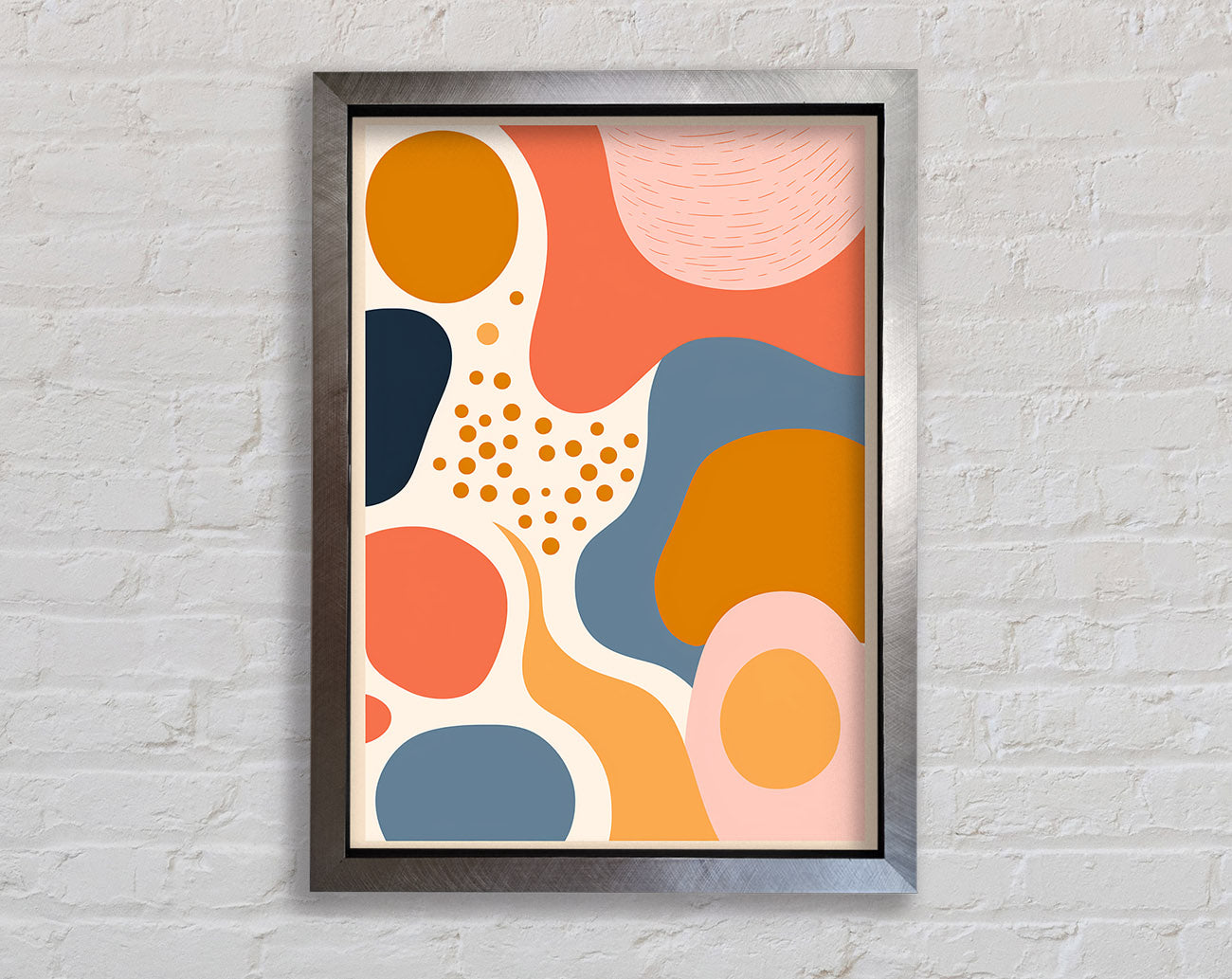 Swirls Of Shapes Primary Framed Print