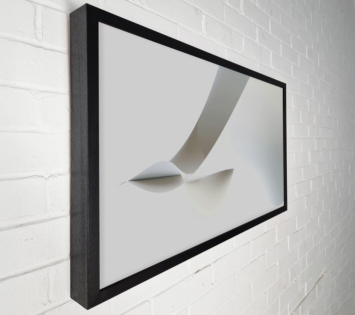 White Paper Sculpture Canvas Wall Art