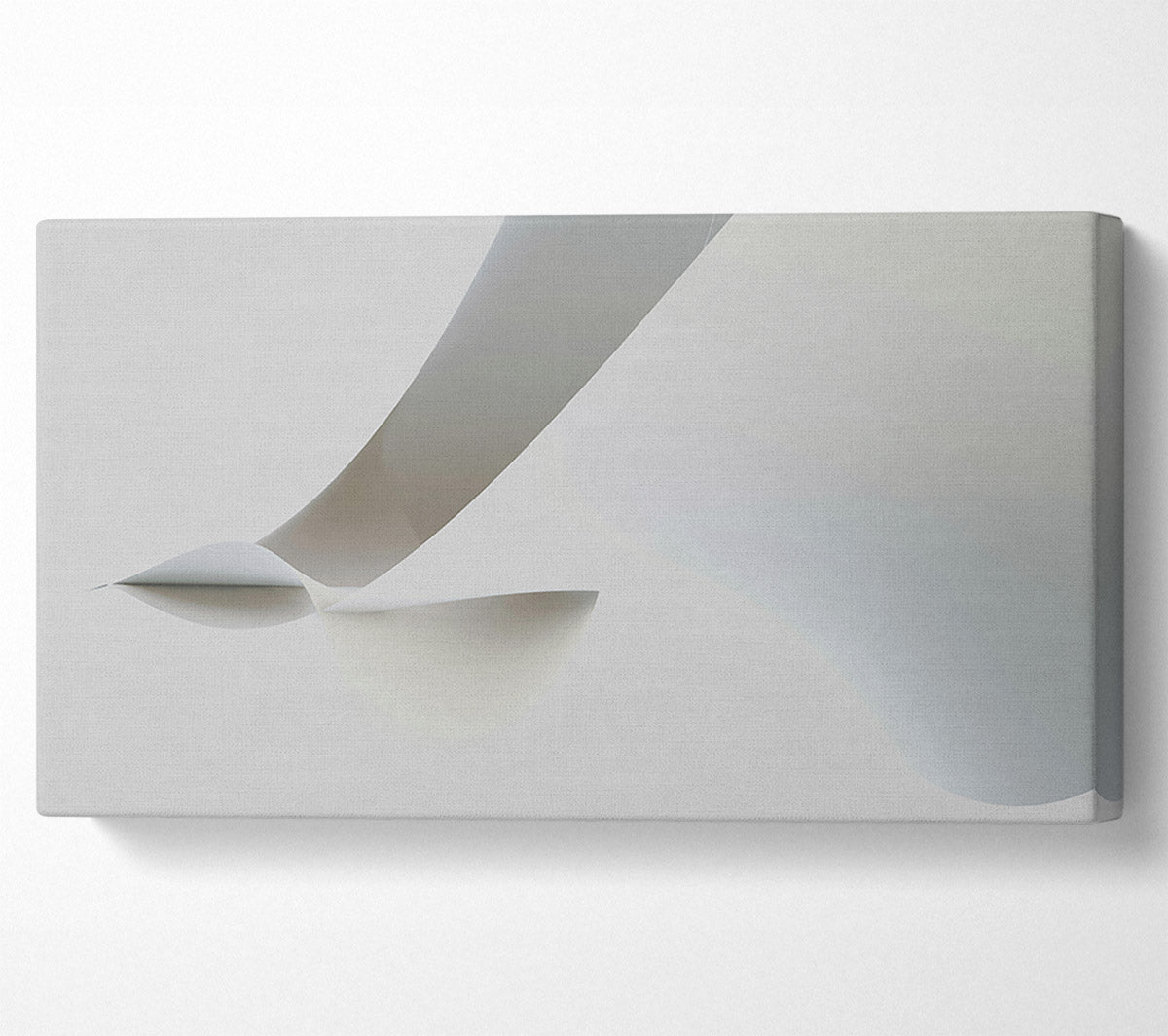 White Paper Sculpture Canvas Wall Art