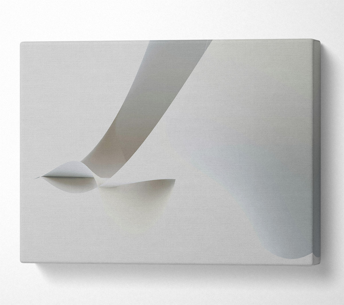 White Paper Sculpture Canvas Wall Art