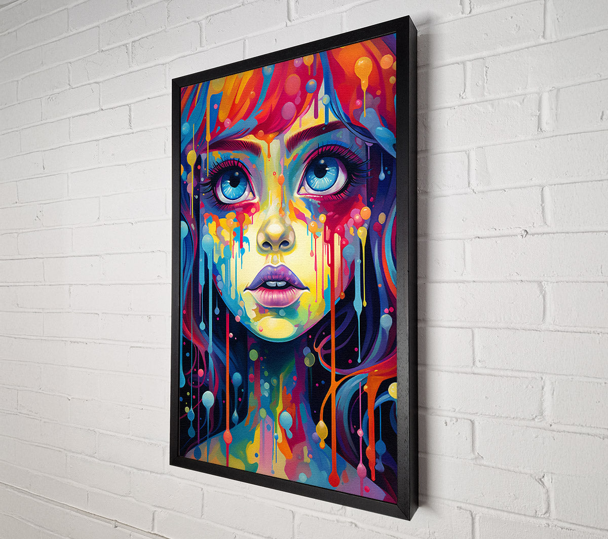 Tears Of Colour Paint Canvas Wall Art