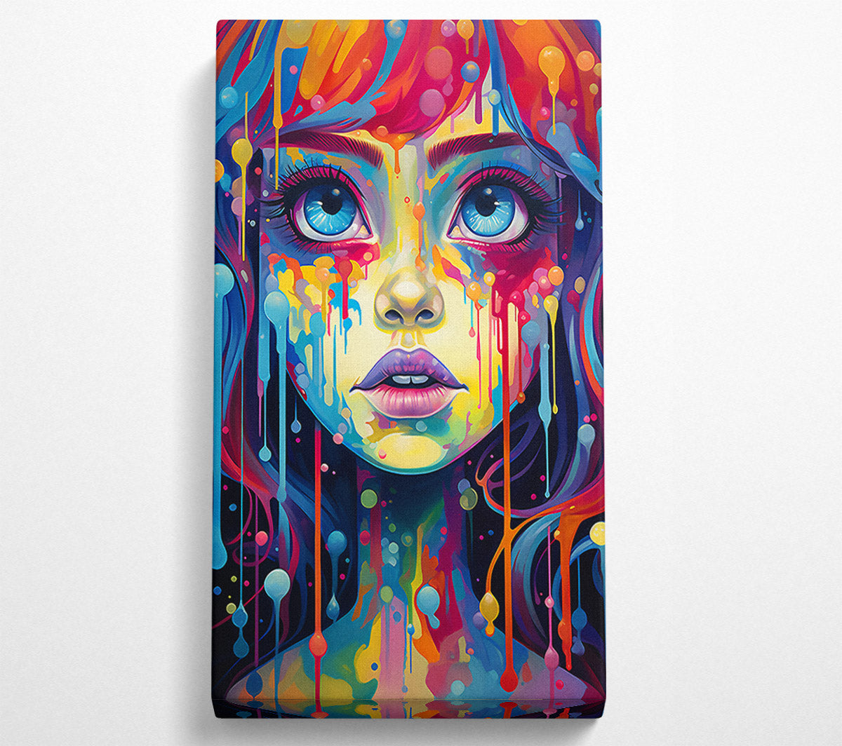 Tears Of Colour Paint Canvas Wall Art