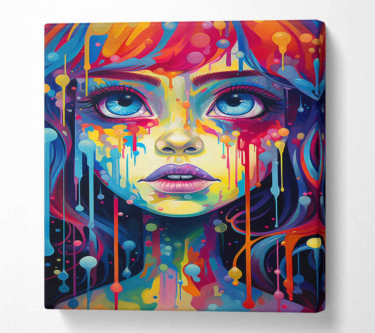 Tears Of Colour Paint Canvas Wall Art