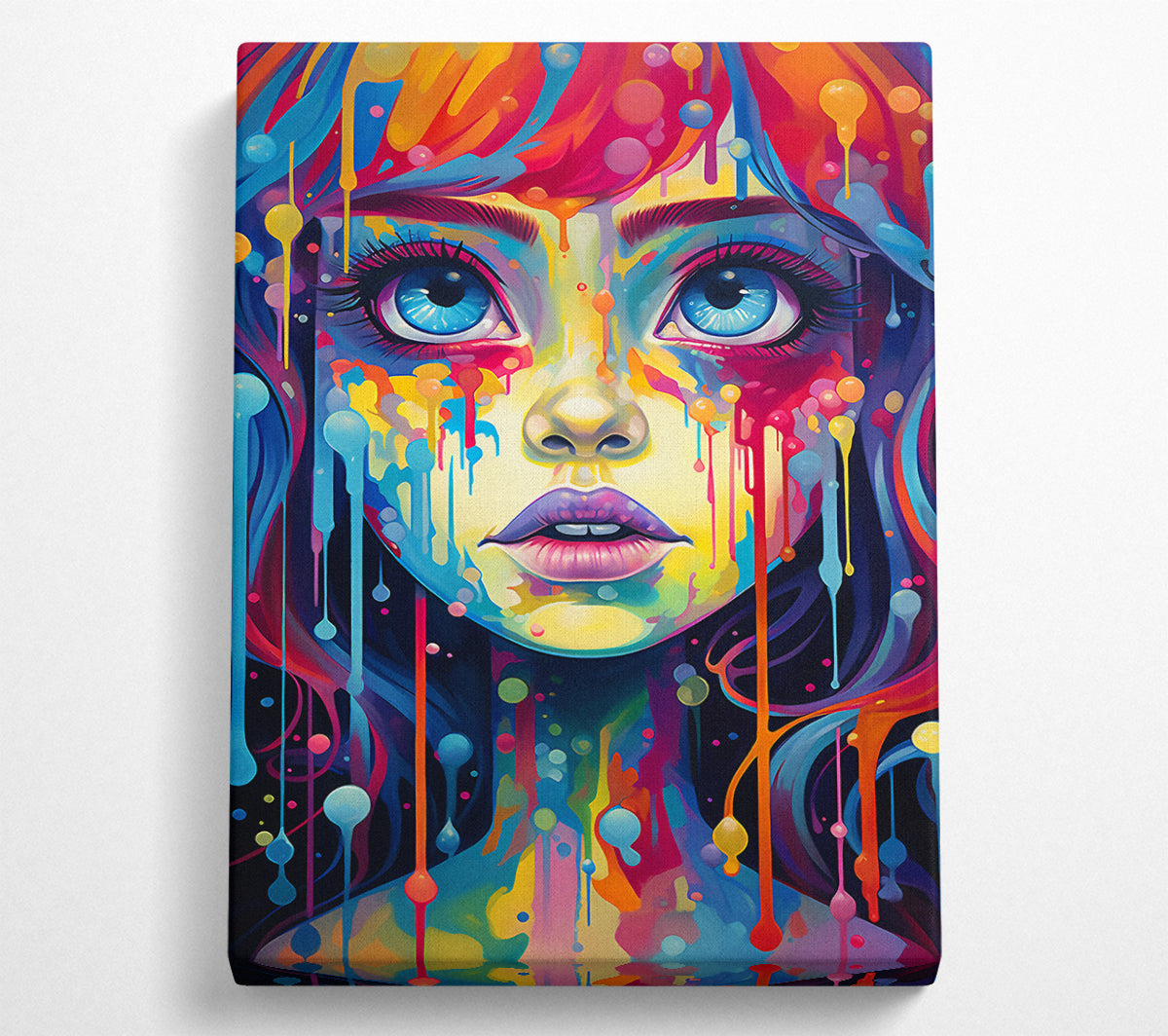 Tears Of Colour Paint Canvas Wall Art