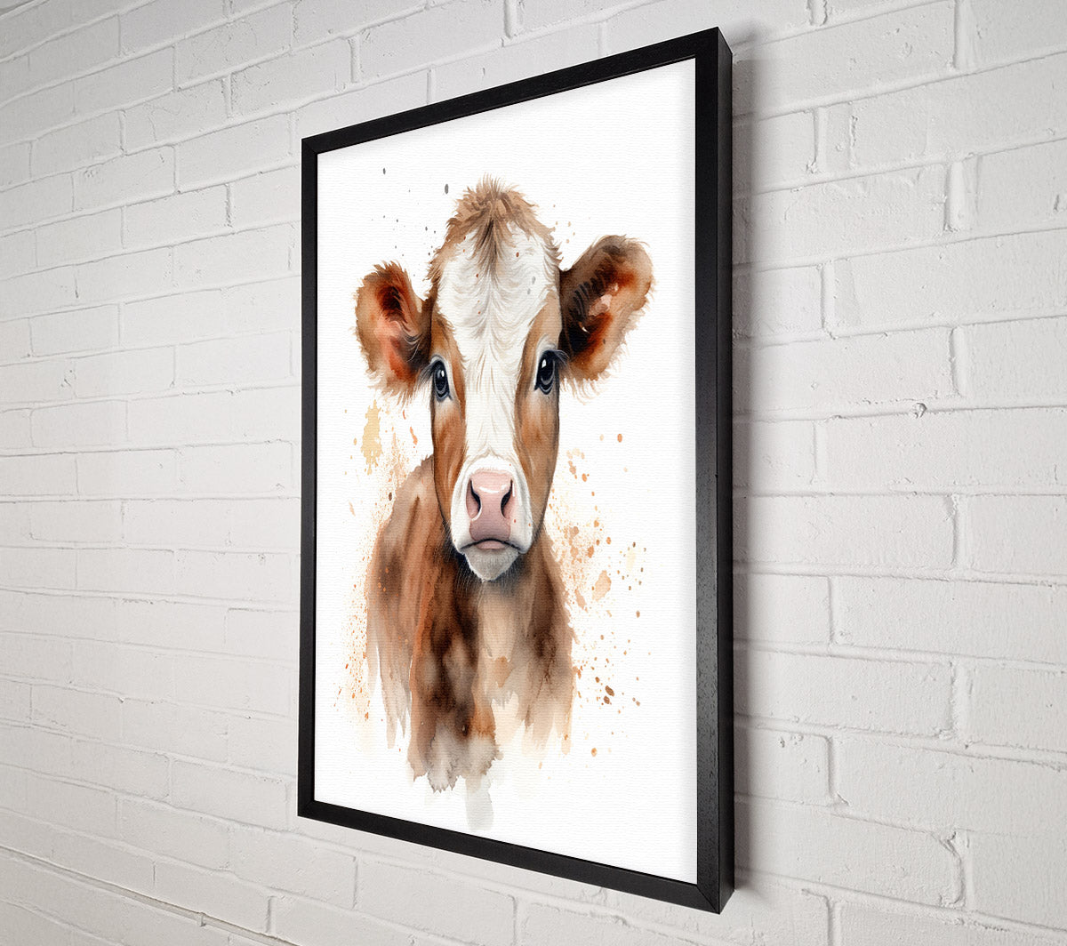 The Brown Cow Canvas Wall Art