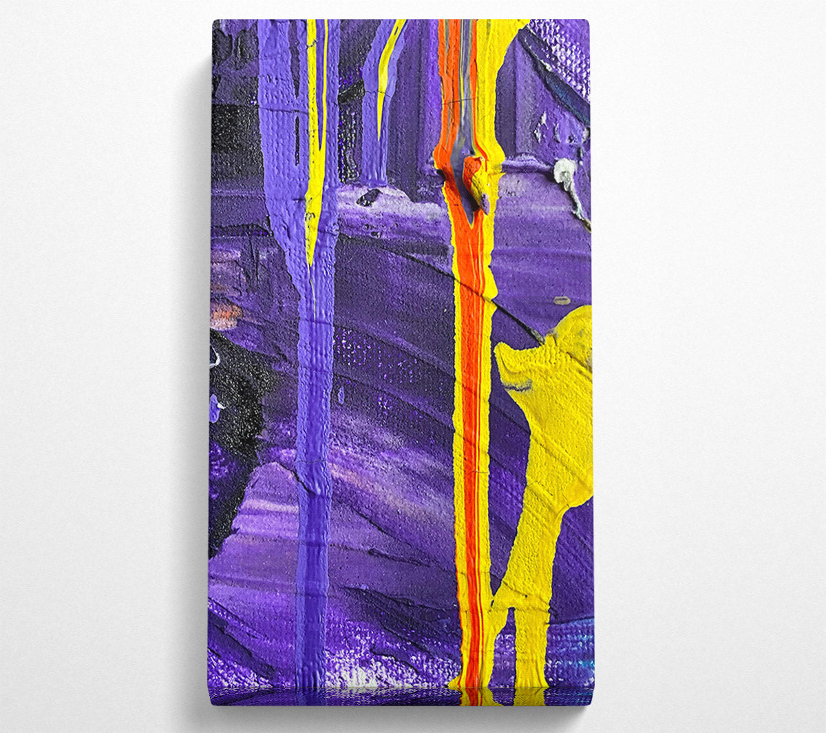 Purple And Yellow Lines Canvas Wall Art