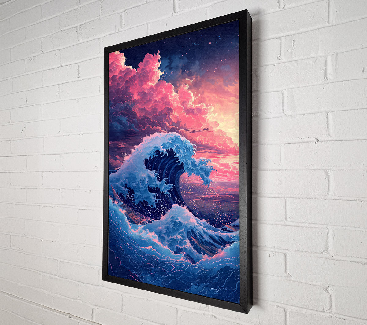 The Great Wave Sunset Canvas Wall Art