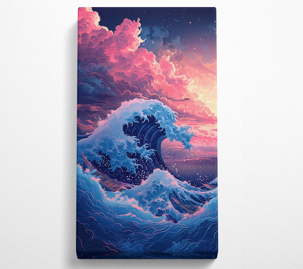 The Great Wave Sunset Canvas Wall Art