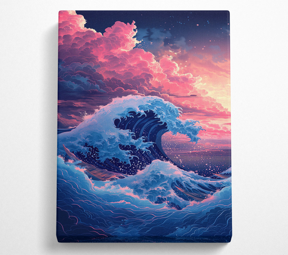 The Great Wave Sunset Canvas Wall Art