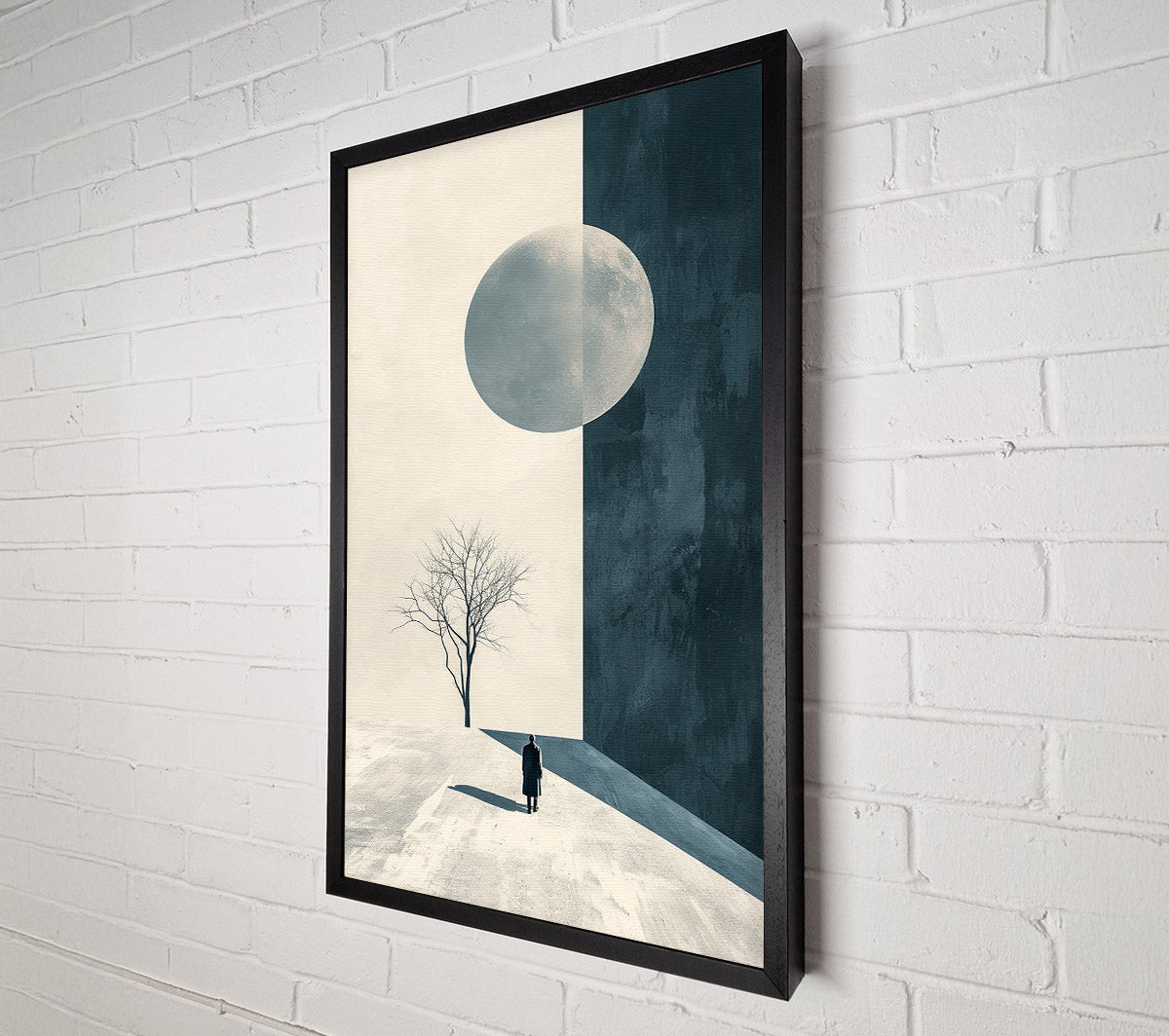 The Moon And Cold Tree Canvas Art