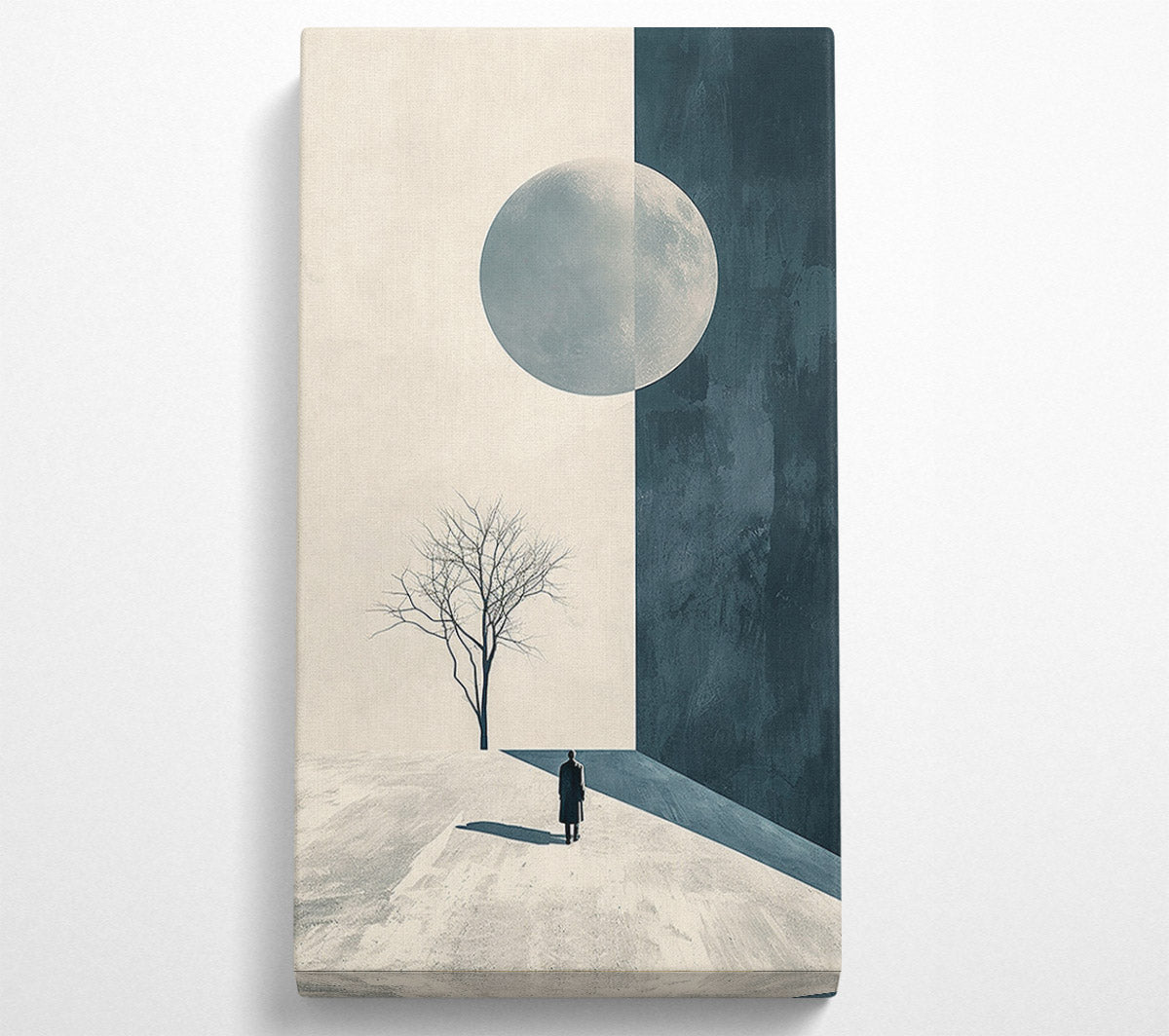 The Moon And Cold Tree Canvas Art