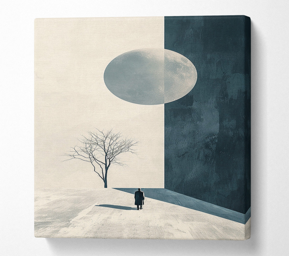 The Moon And Cold Tree Canvas Art