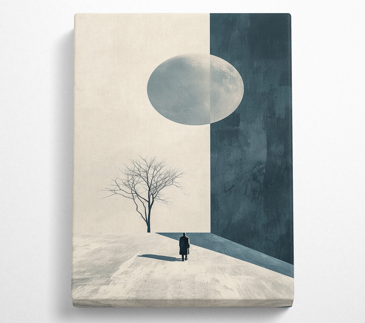 The Moon And Cold Tree Canvas Art