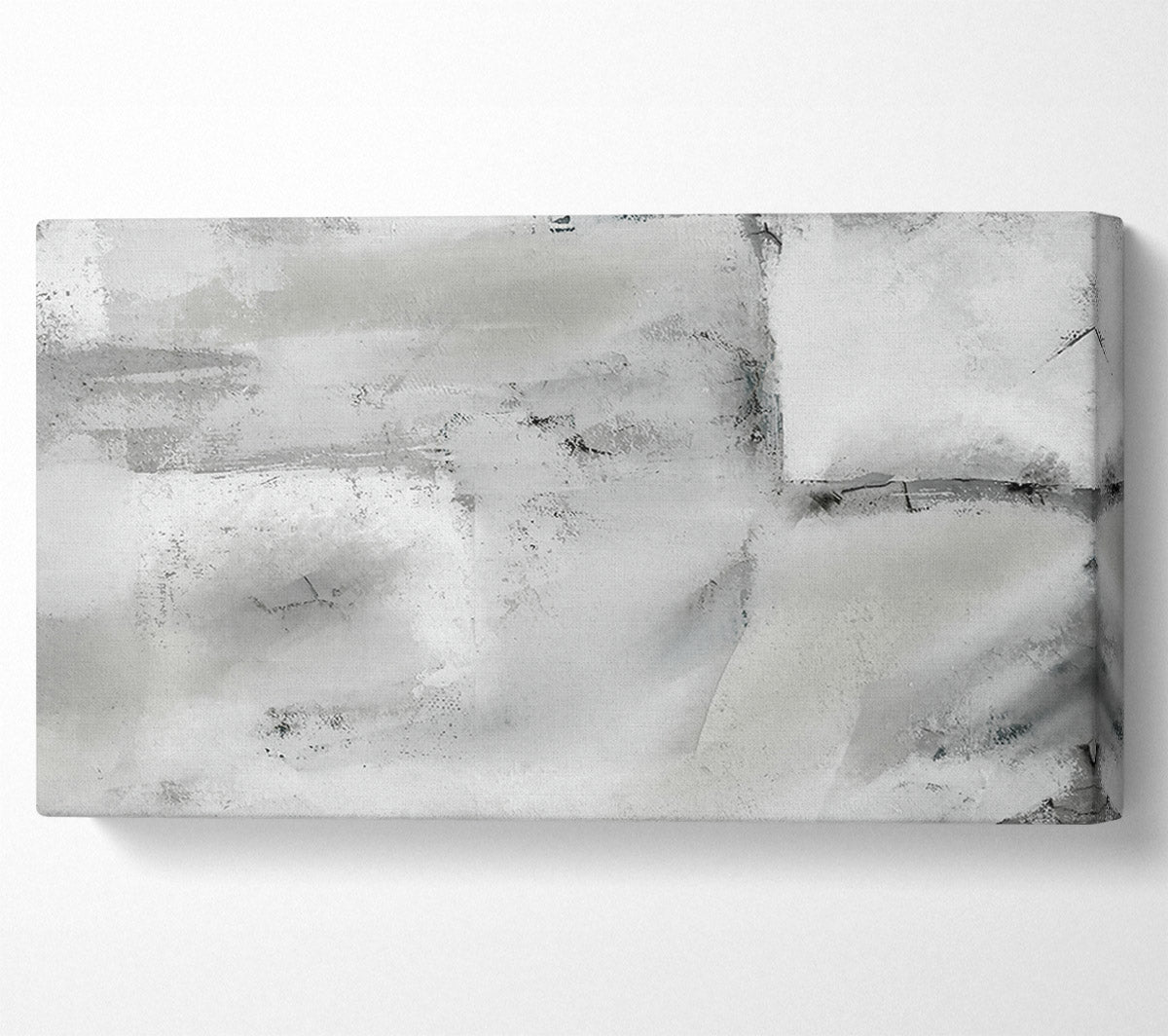 Silver And Grey Abstract Canvas Wall Art