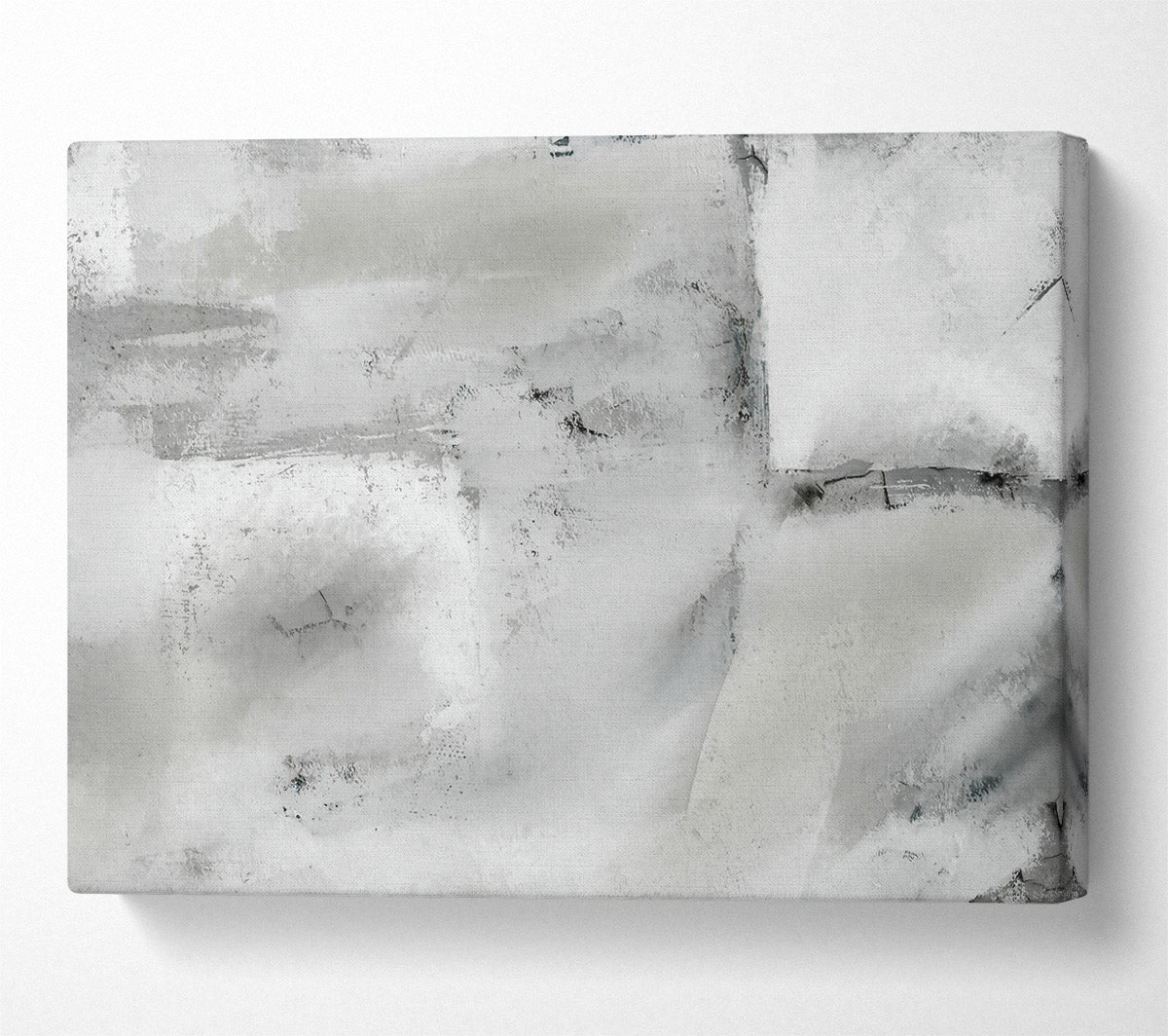 Silver And Grey Abstract Canvas Wall Art