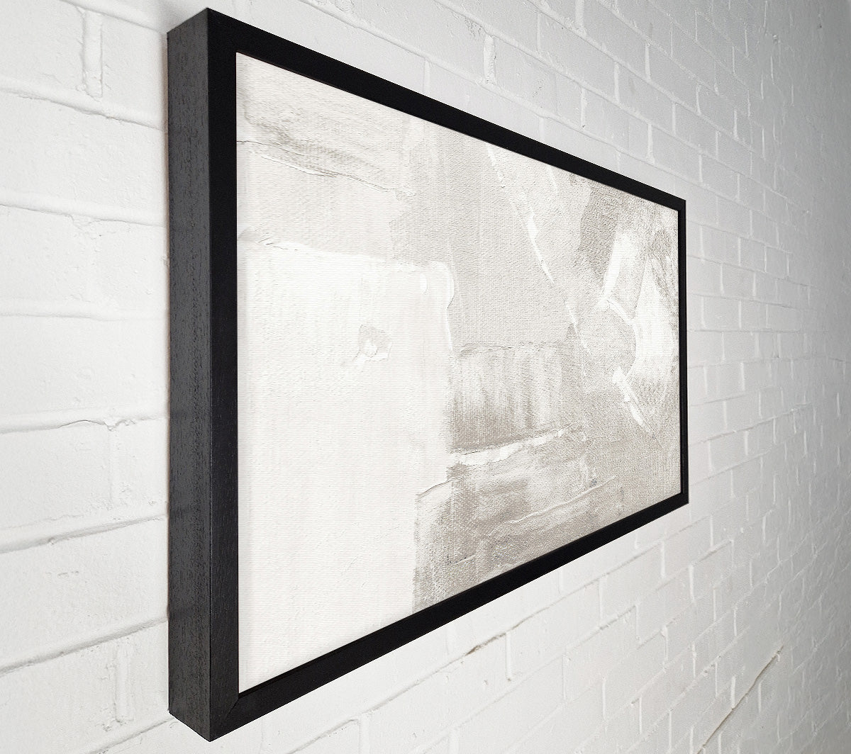 White Canvas Strokes Canvas Wall Art