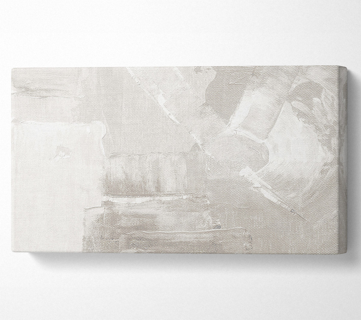 White Canvas Strokes Canvas Wall Art