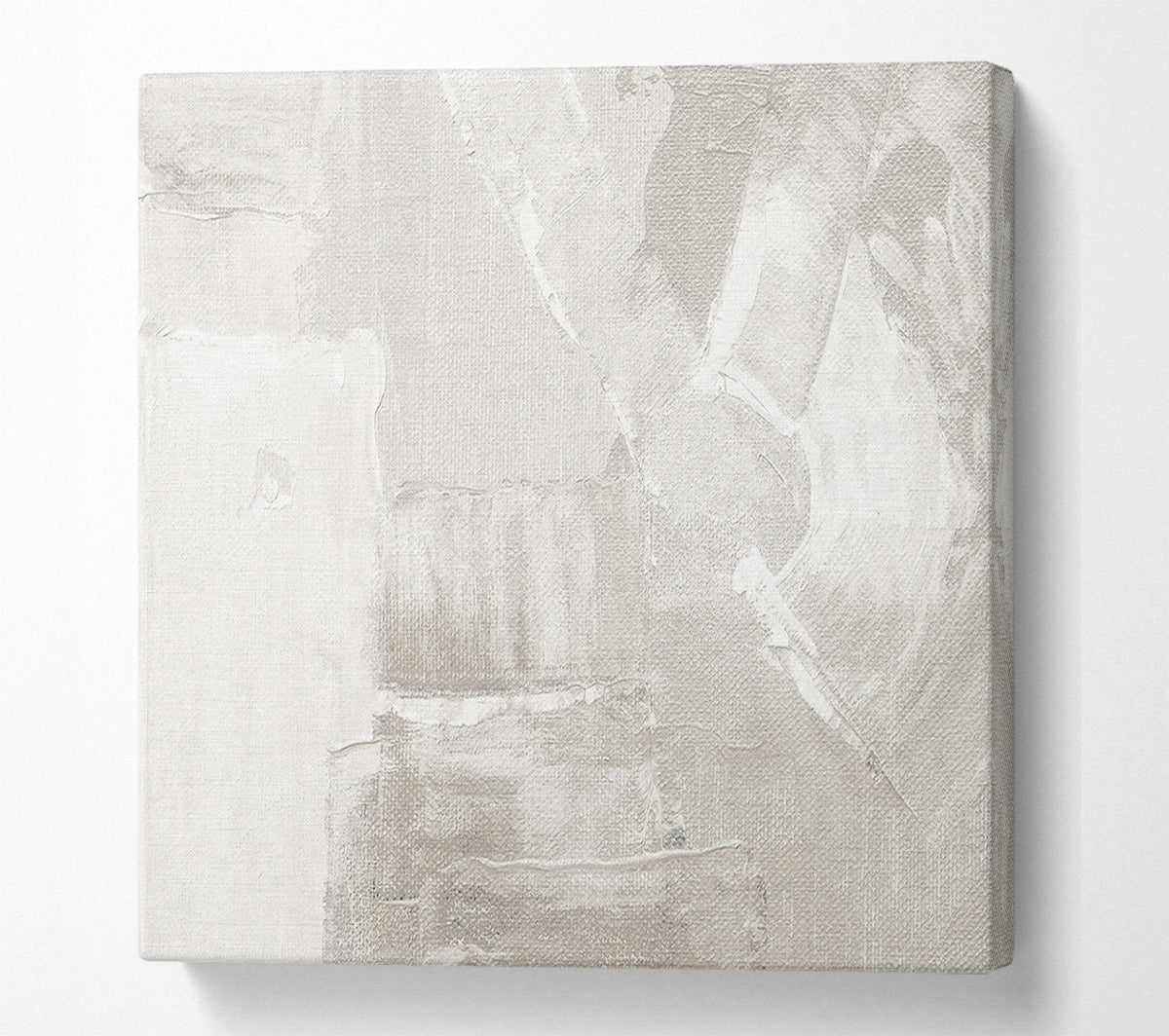 White Canvas Strokes Canvas Wall Art