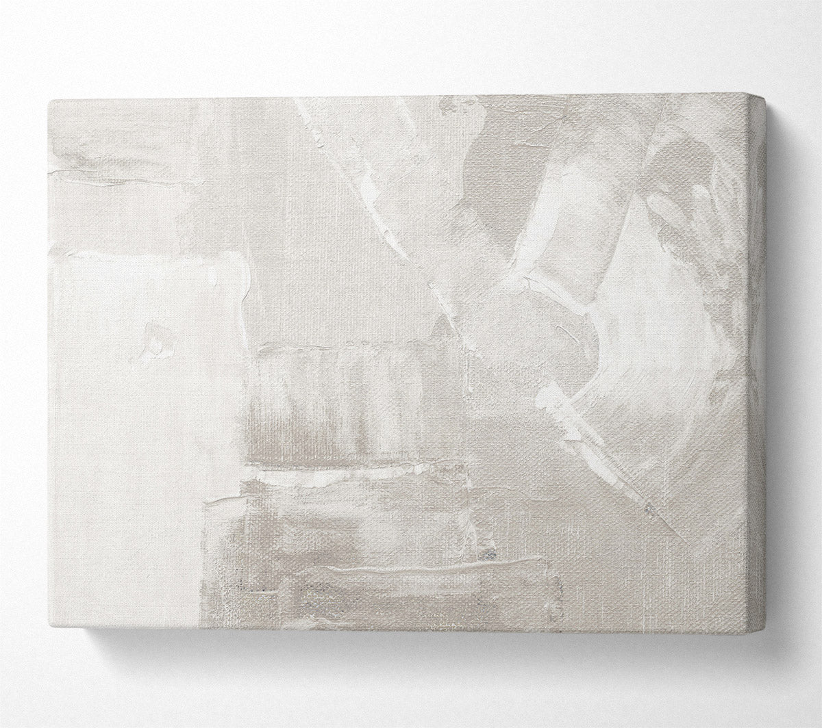 White Canvas Strokes Canvas Wall Art