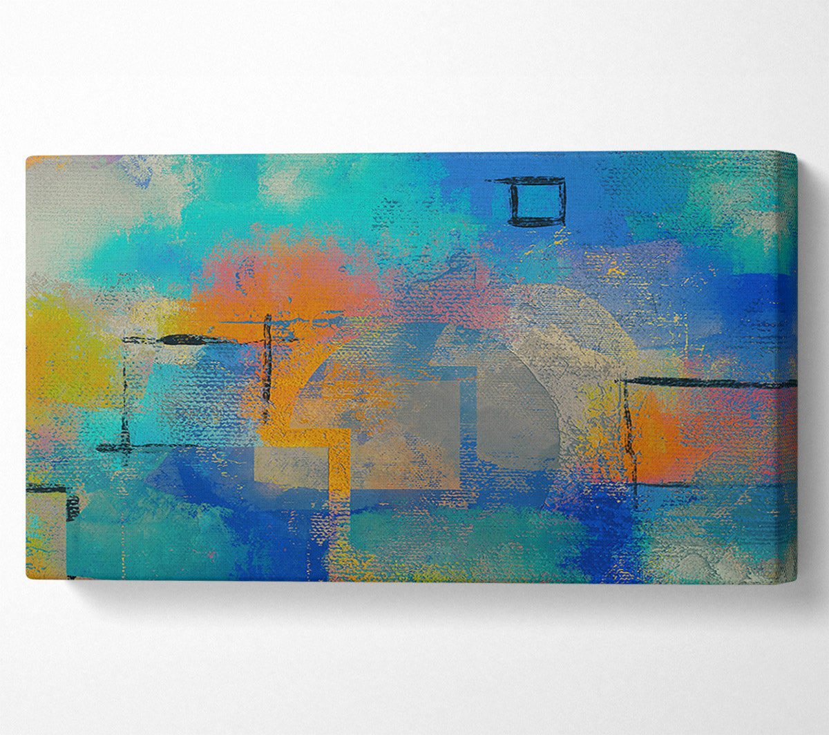 Turquoise Abstract Dreamscape Canvas Wall Art