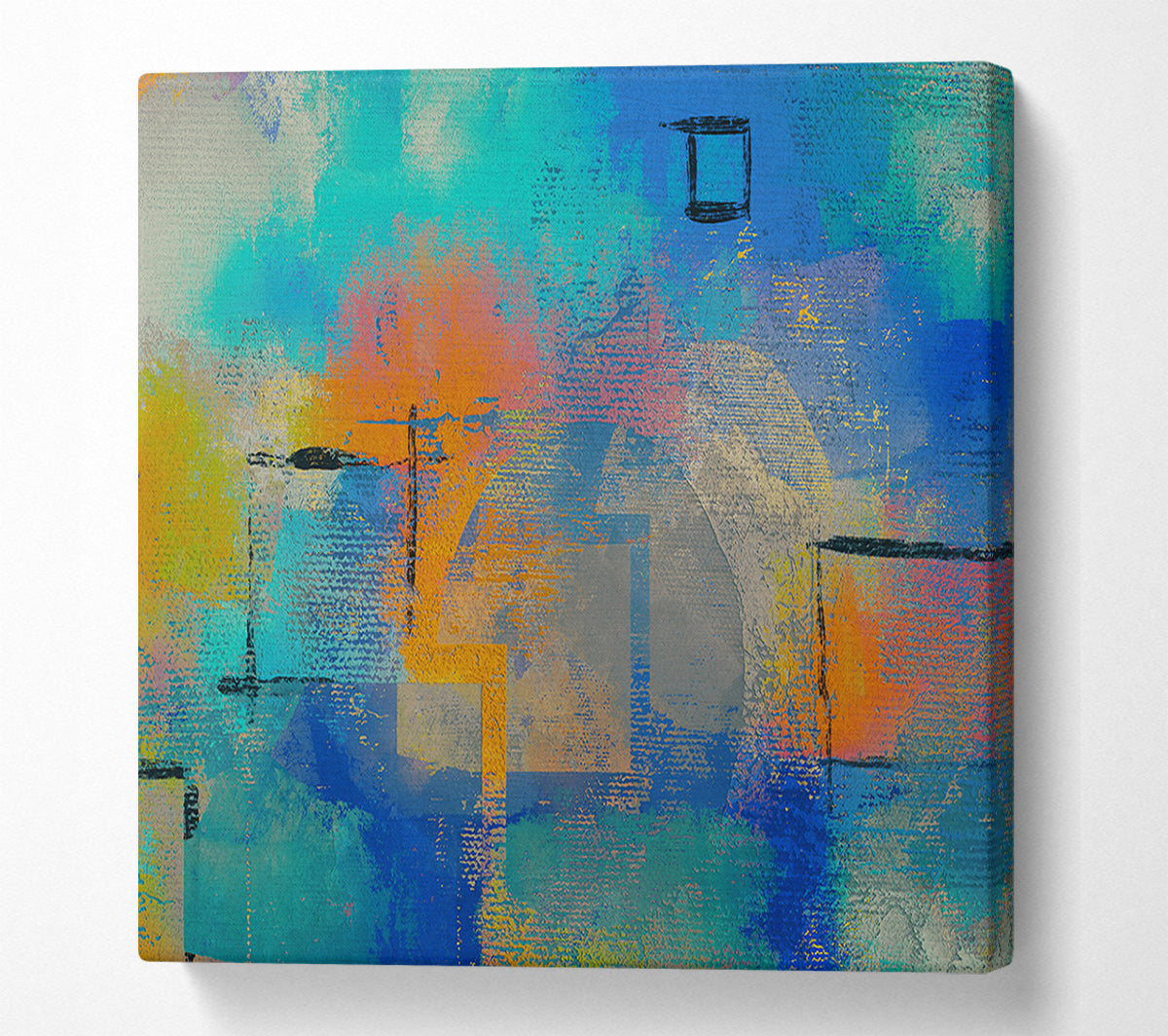 Turquoise Abstract Dreamscape Canvas Wall Art