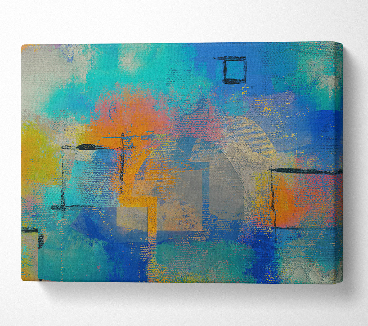 Turquoise Abstract Dreamscape Canvas Wall Art
