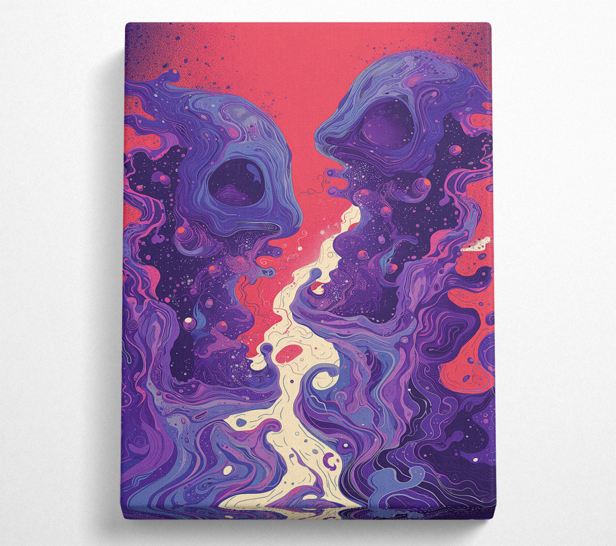 Purple Cosmic Dreamscape Canvas Wall Art