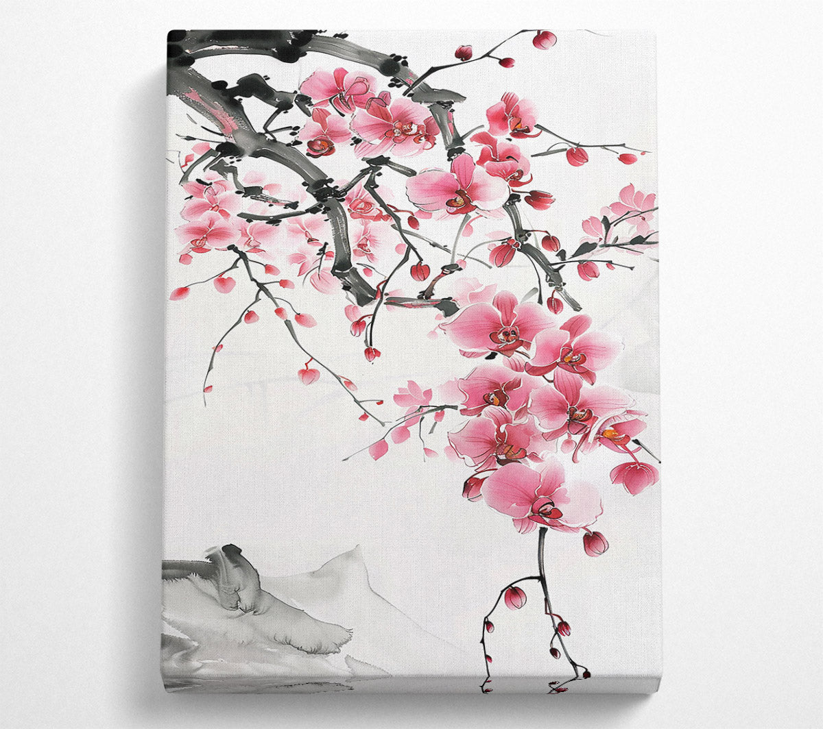 Pink Orchid Bloom Canvas Wall Art