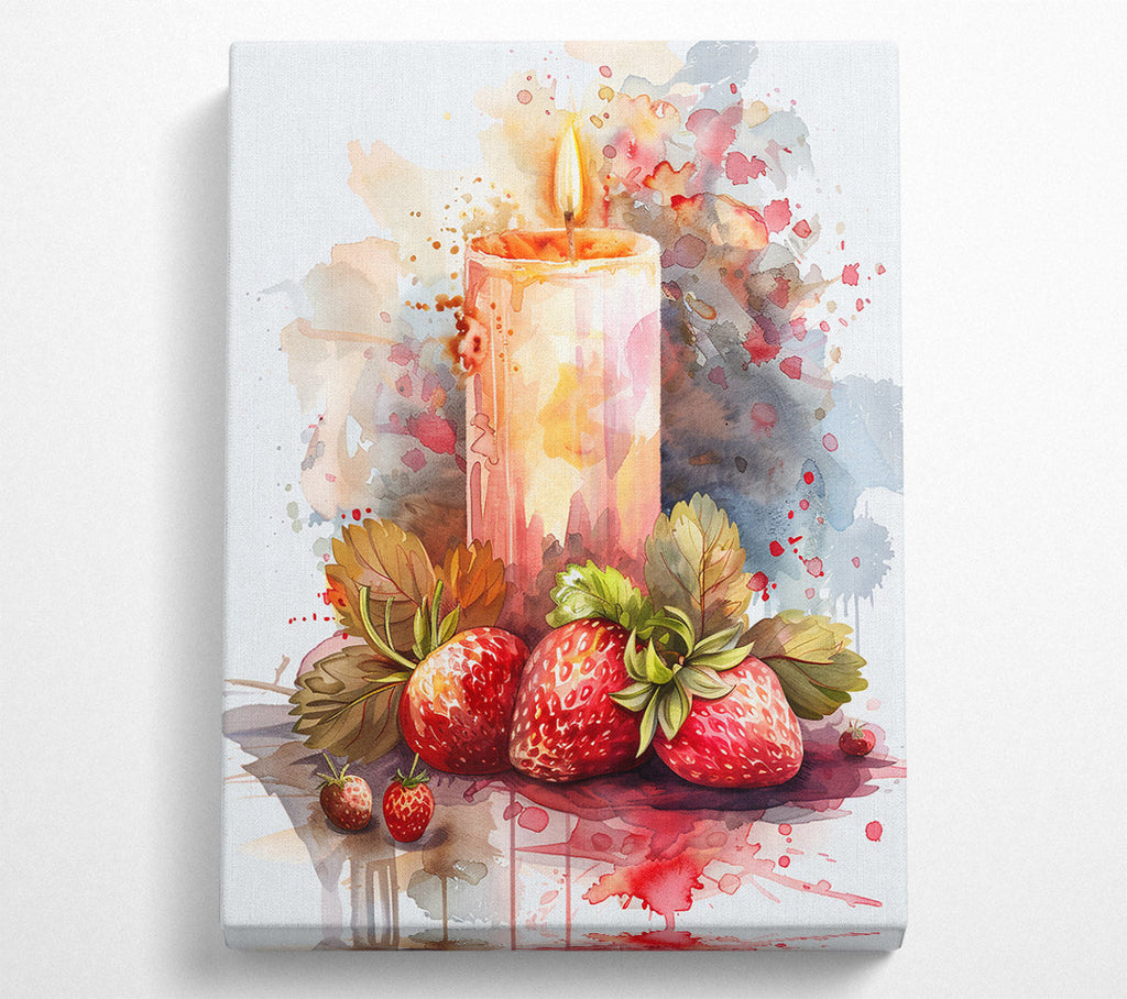Crimson Candlelight Glow Canvas Art