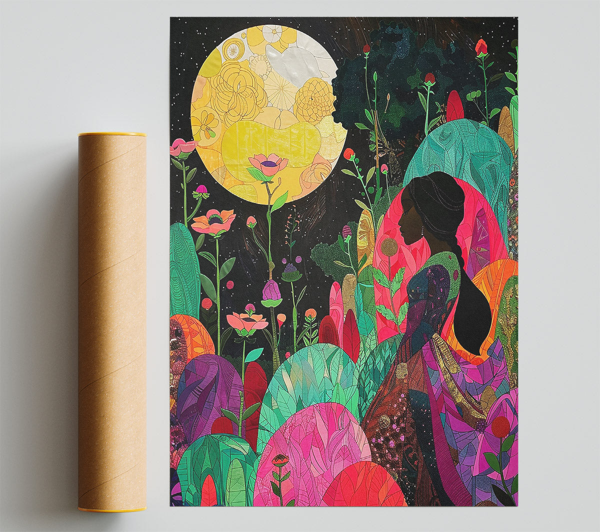 Pink Moon Garden Giclee Print