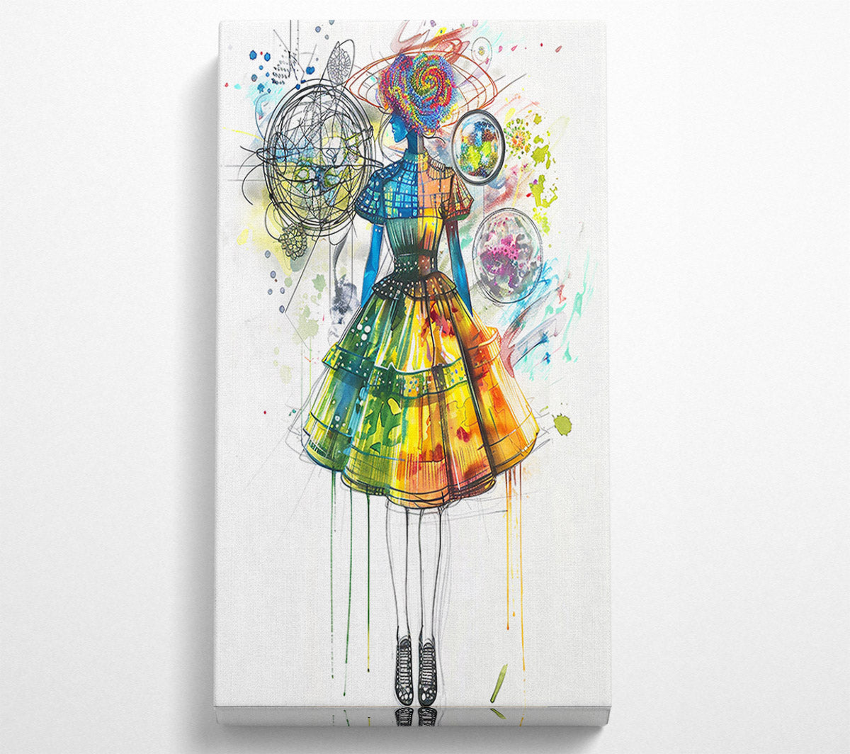 Yellow Daydream Dress Canvas Wall Art