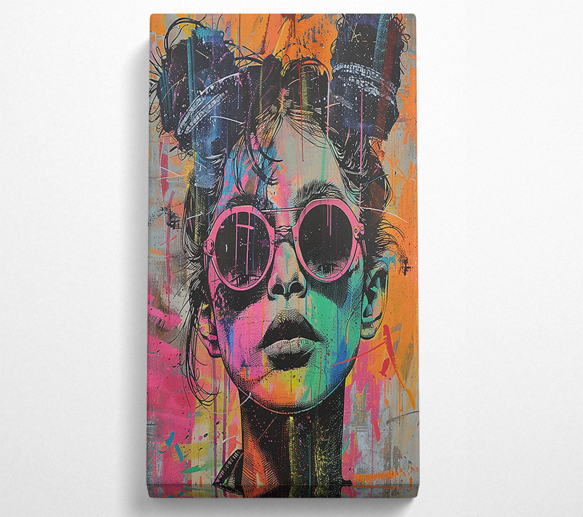 Pink Shades Embrace Canvas Wall Art
