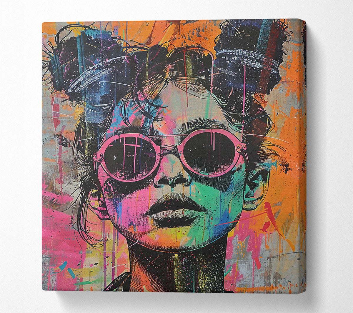 Pink Shades Embrace Canvas Wall Art