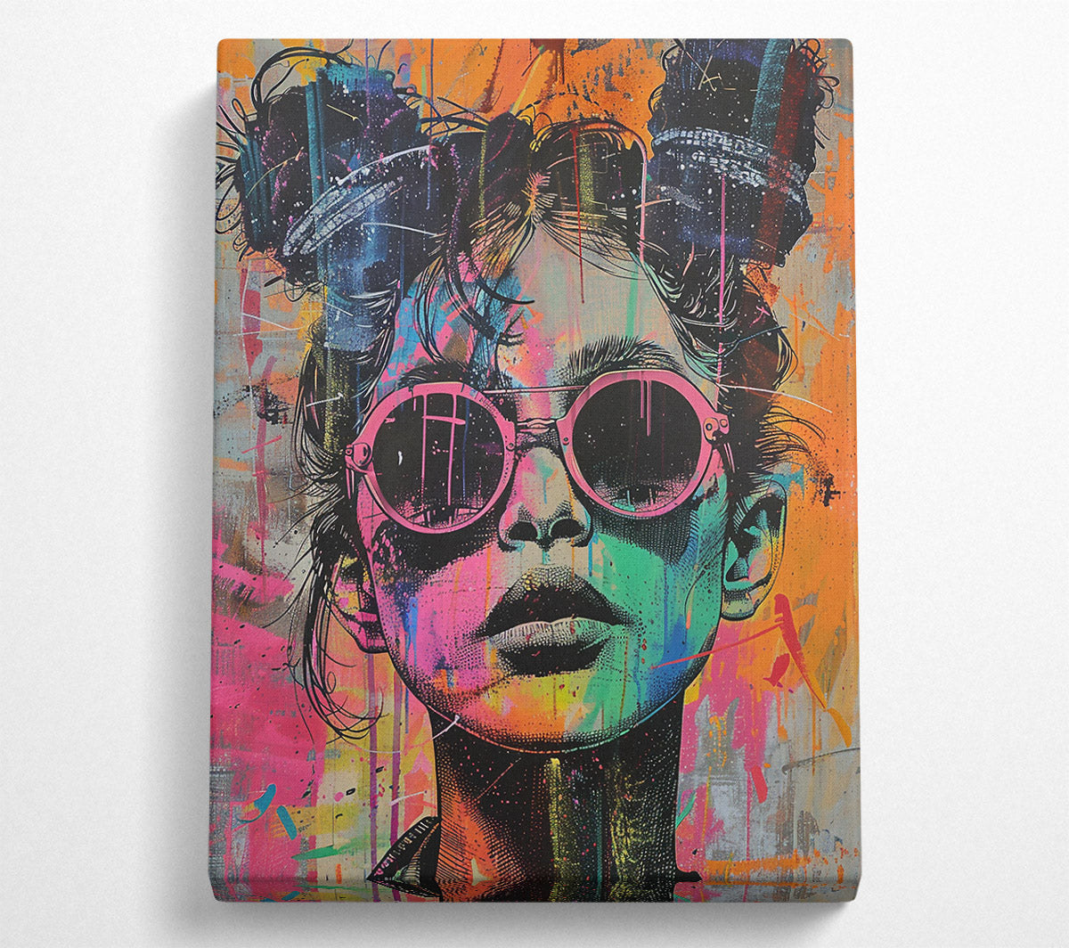 Pink Shades Embrace Canvas Wall Art