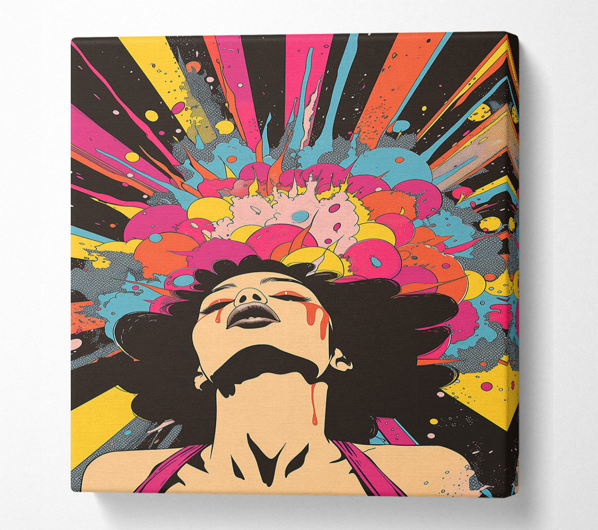 Pink Explosion Canvas Wall Art