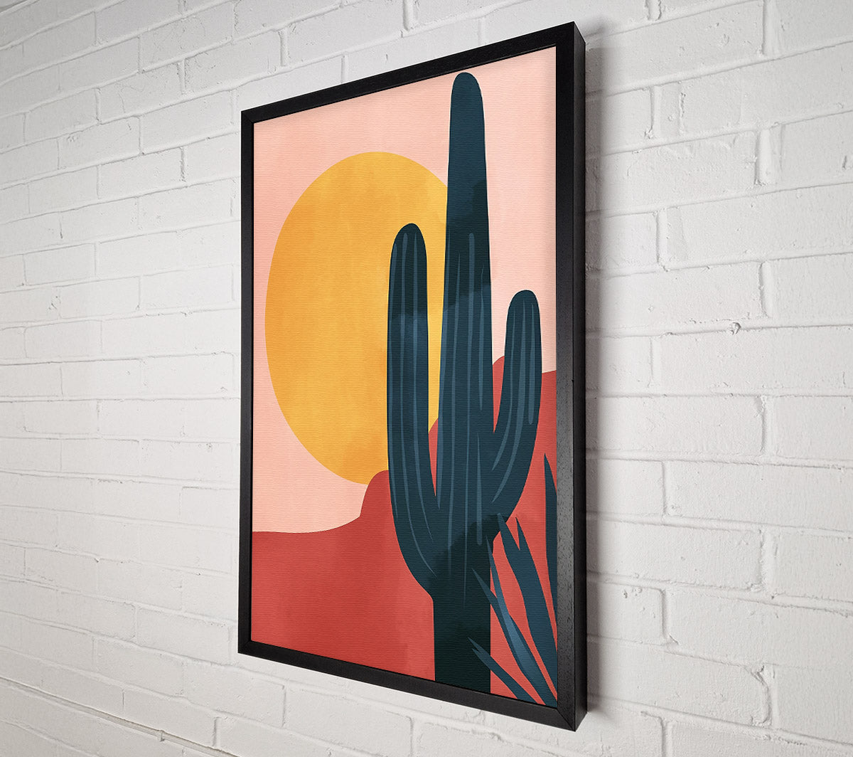 Yellow Desert Sunset Canvas Wall Art