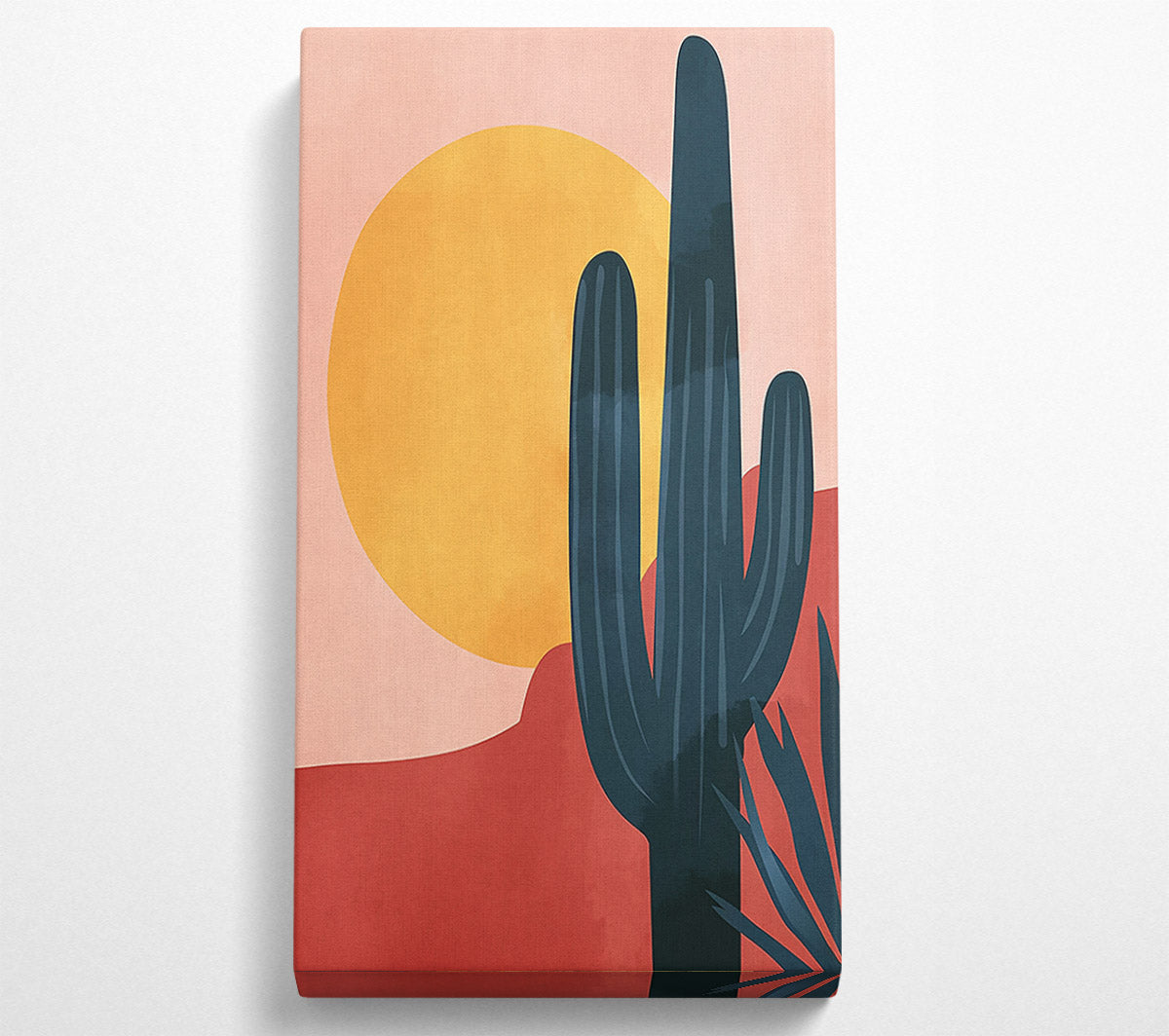 Yellow Desert Sunset Canvas Wall Art