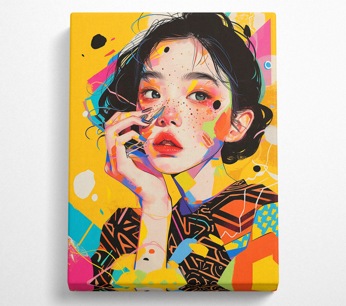 Yellow Dream Catcher Canvas Wall Art