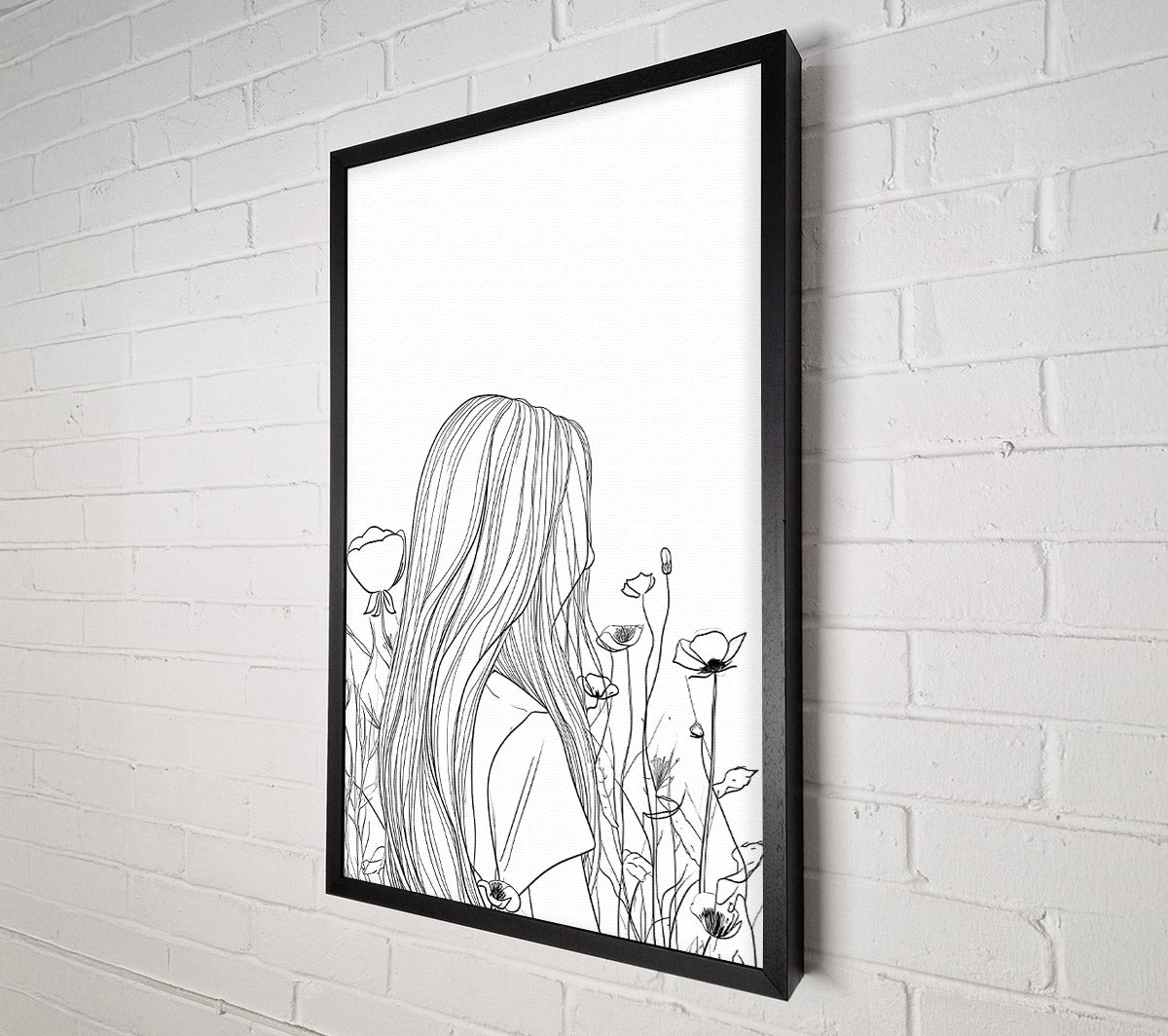 White Poppy Dreams Canvas Wall Art