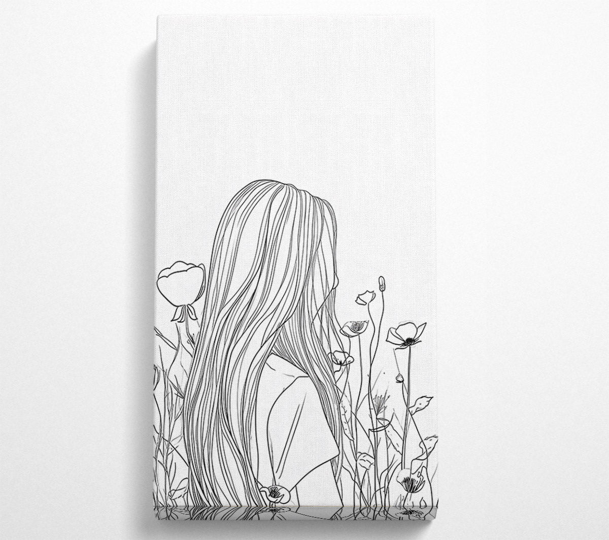 White Poppy Dreams Canvas Wall Art