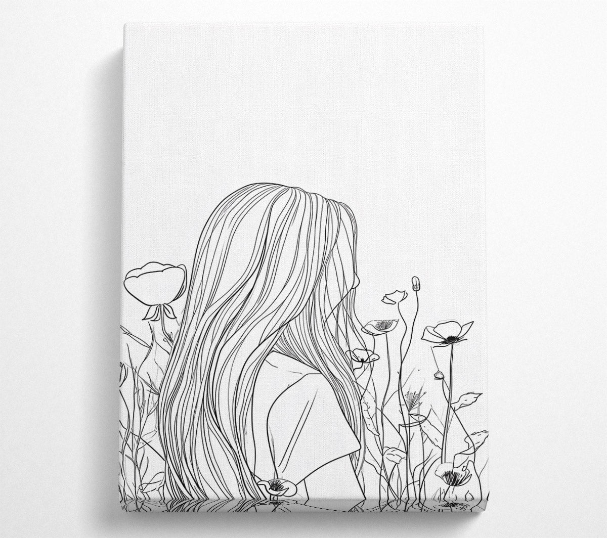 White Poppy Dreams Canvas Wall Art