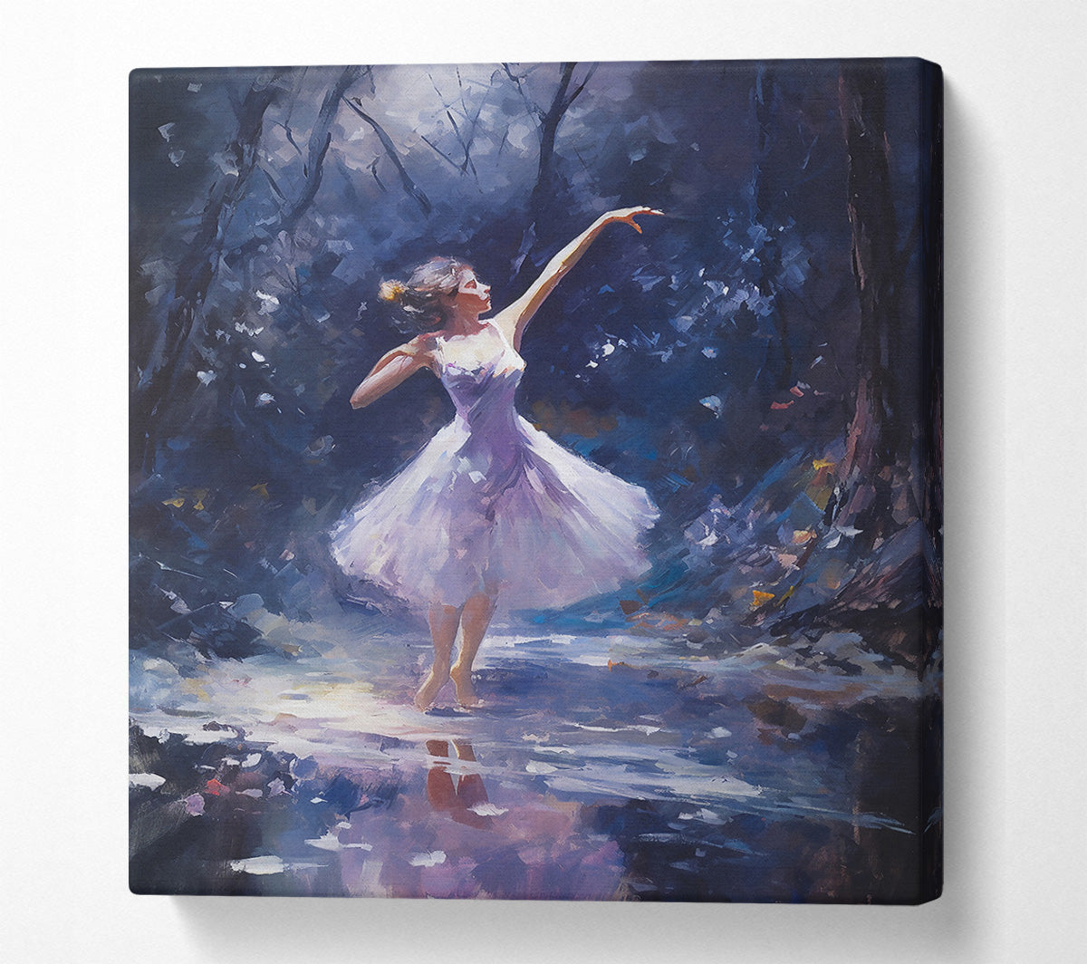 Purple Forest Ballerina Canvas Wall Art