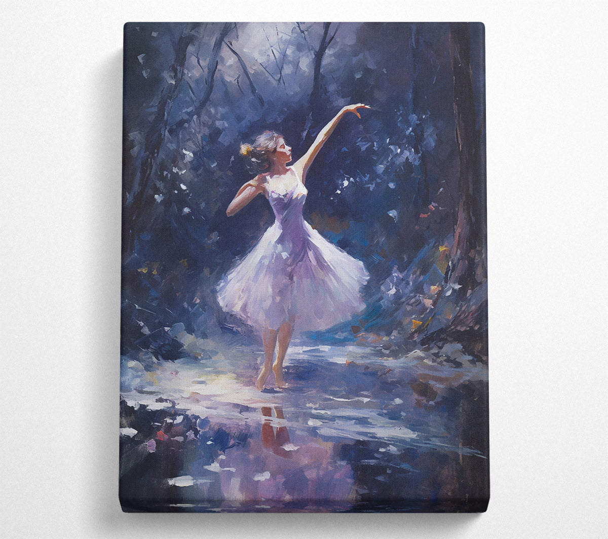 Purple Forest Ballerina Canvas Wall Art