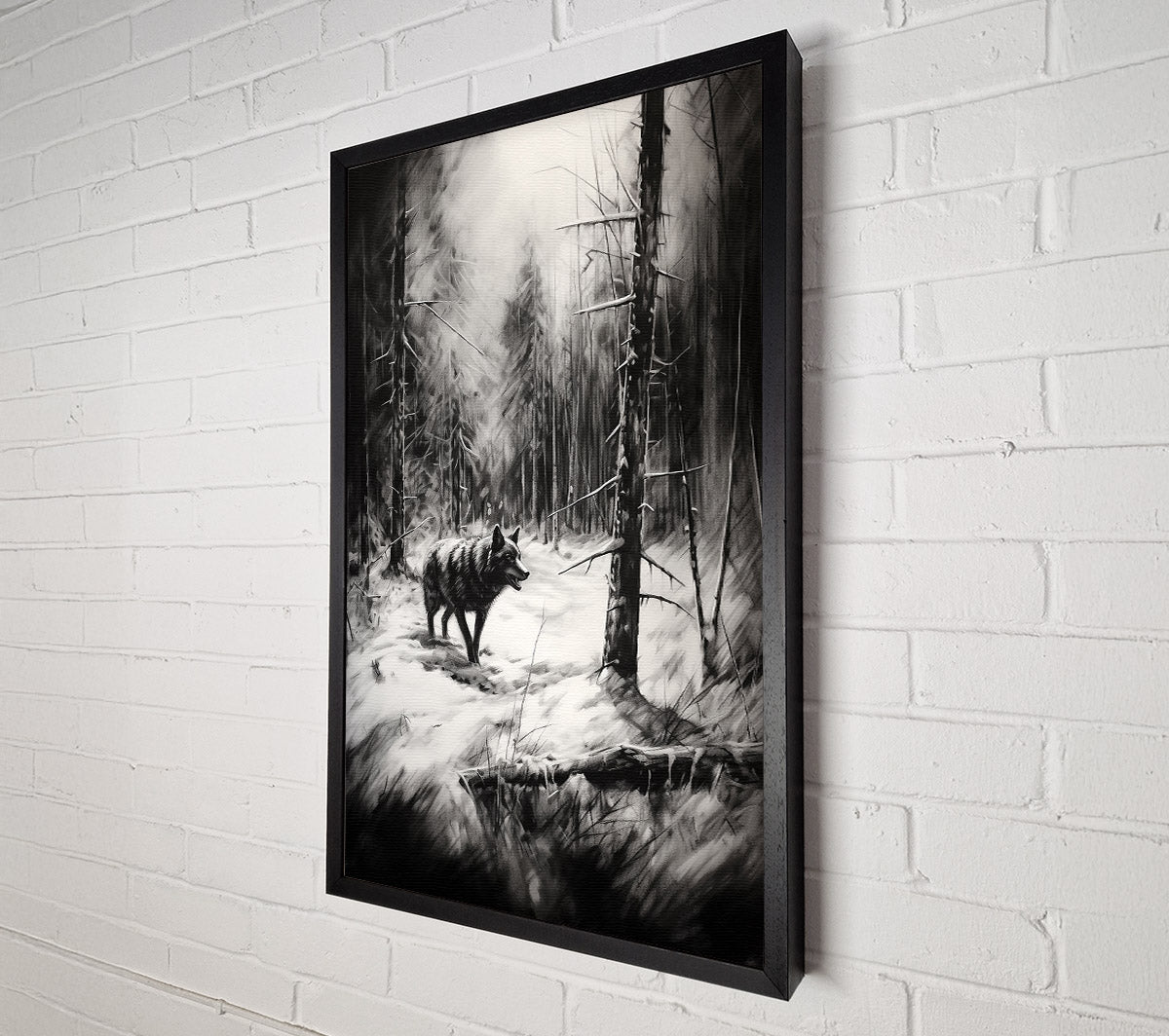 White Shadows, Lone Wolf Canvas Wall Art